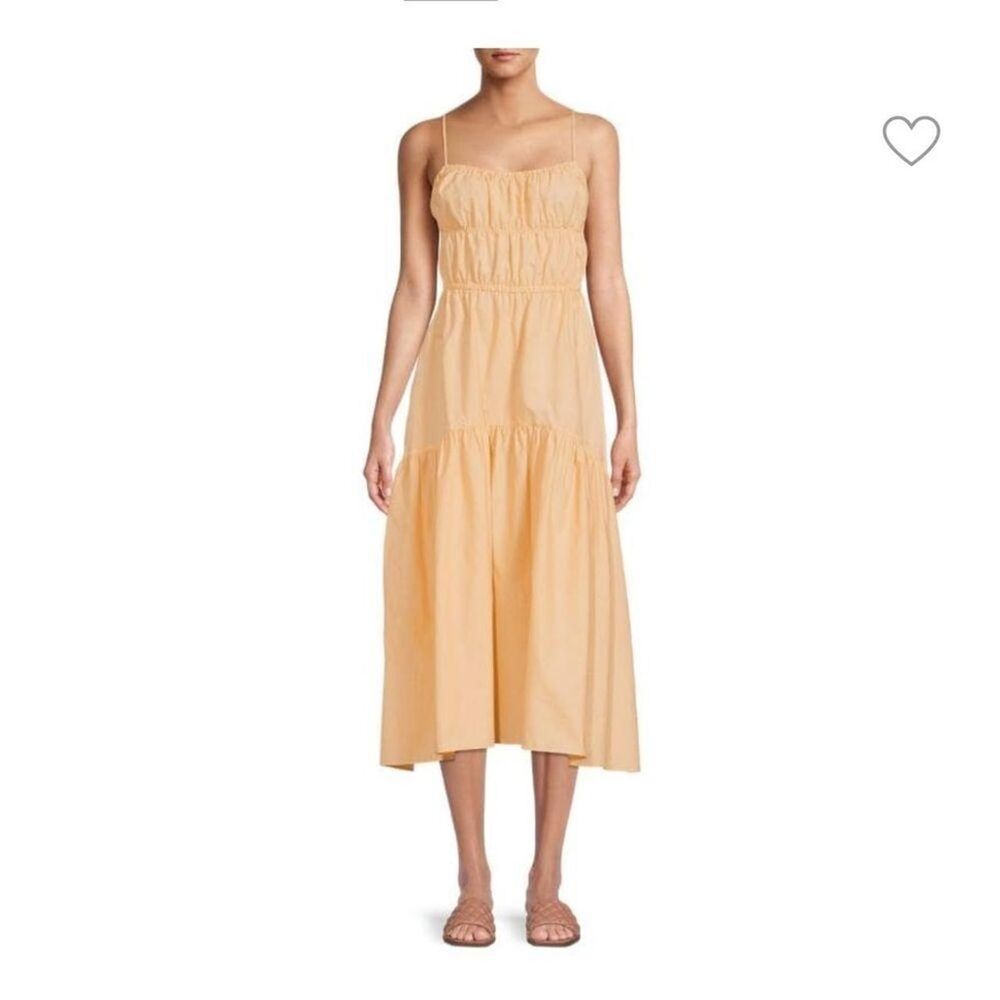 VINCE Ruched Midi Cami Dress
